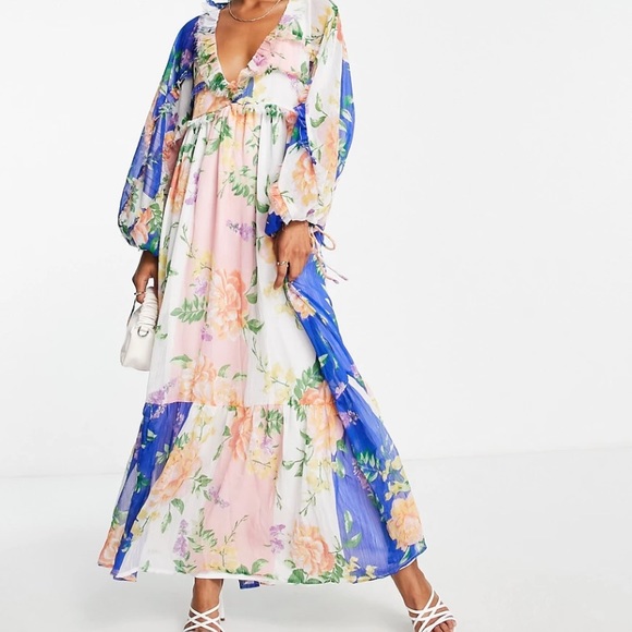 ASOS Design Long Sleeve Chiffon
Smock Midi Dress - Picture 2 of 7